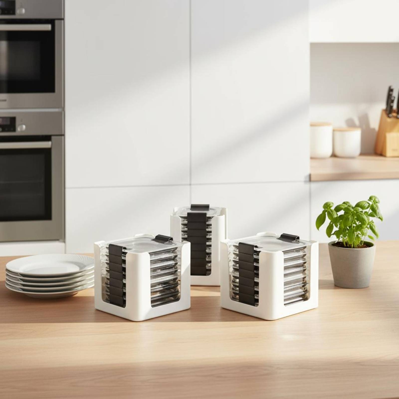 3-teiliges Deckel-Aufbewahrung – Food Storage Rack For Kitchen Bewertung und Preis